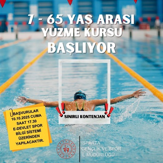 YÜZME KURSU BAŞLIYOR