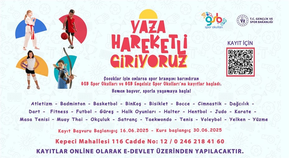 GSB SPOR OKULLARI KAYITLARI BAŞLIYOR